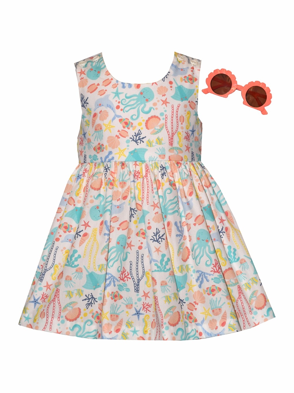Bonnie Jean Sealife Cross Back Dress